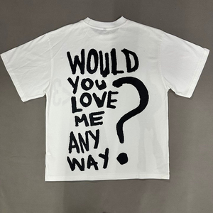 เสื้อยืดคอกลมผ้าคอตตอนโอเวอร์ไซส์สำหรับผู้ชายพิมพ์ลายไหล่ตกออกแบบแนวสปอร์ตตามสั่ง - Product Image 5