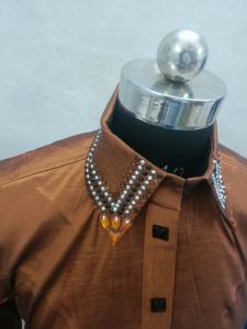 เสื้อแก้ว100% แวววาว Taffeta Bling สำหรับการแข่งขันเครื่องแต่งกายขี่ม้าแบบตะวันตกยืดได้ดีไซน์ไม่เหมือนใคร - Product Image 4