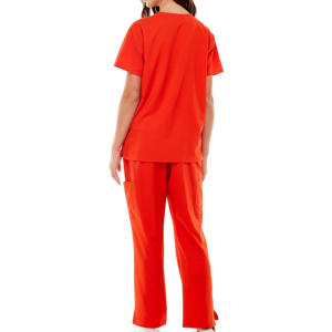 Offre Spéciale uniformes médicaux femme gommage ensemble à manches courtes hauts et pantalons résistant aux rides clinique infirmière hôpital uniforme gommage ensemble - Product Image 5