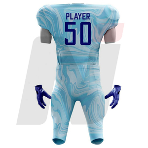 Conjunto de camisetas y pantalones de fútbol americano de estilo de diseño y logotipo personalizado, suministro directo de fábrica, uniforme de fútbol americano de secado rápido - Product Image 5