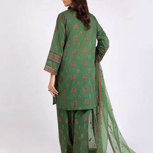 Dupattas traditionnelles pour femmes, cousues, en tissu doux, sur mesure, vente en gros, haute qualité, élégantes, trois pièces, été - Product Image 6