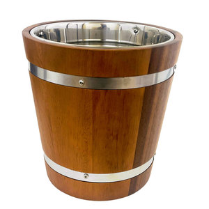 Dernier modèle de seau à glace en bois Bar et fêtes durables Seau à glace en bois de taille personnalisée pour les clubs Vente en gros Prix d'usine - Product Image 2