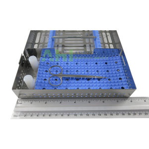 ถาดรองเทปคาสเซ็ตเครื่องมือทันตกรรมดีไซน์ฝาปิดสำหรับการฆ่าเชื้อเครื่องมือผ่าตัดแบบแมนนวลได้รับการรับรอง CE - Product Image 5