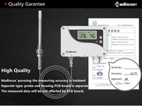 Transmetteur numérique de température et d'humidité mural MTH800 avec écran LCD, précision de 0,3 %, plage 0-120 °C, sonde en acier inoxydable, OEM/ODM