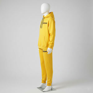 Ensemble de survêtement décontracté en molleton de coton imprimé 400GSM pour l'automne et l'hiver, avec logo personnalisé, unisexe, surdimensionné, streetwear - Product Image 2