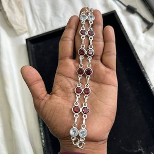 สร้อยข้อมือเงินสเตอร์ลิง925, สร้อยข้อมือเพทาย, สร้อยข้อมือแฮนด์เมด, สร้อยข้อมือข้อมือข้อมือ, สายรัดข้อมือ, สร้อยข้อมือหิน8ชิ้น - Product Image 6