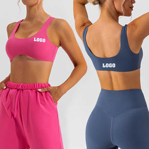 Hot Sale Women's Workout Sports Gym Yoga Bra <b>Top</b> U Back Beautiful Design with Solid Color Quick Dry Breathable Padded Sports - Product Image 6