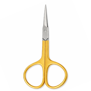 Ciseaux à cuticules de haute qualité en acier inoxydable avec manche doré, lame droite et pointe précise pour usage esthétique - Product Image 1