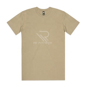 Summer Men's Business Casual Seamless 100% Cotton Short Sleeve T-shirt with Custom Logo Print 300g Quick Dry & Breathable - Product Image 4