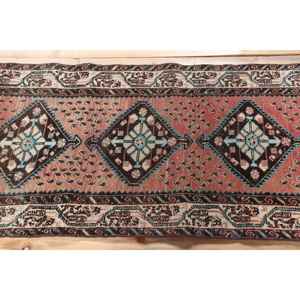 Vintage 2.6x9.7 ft <b>Runner</b> Rug, Turkish Rug, <b>Red</b> Paisley Rug - Product Image 3