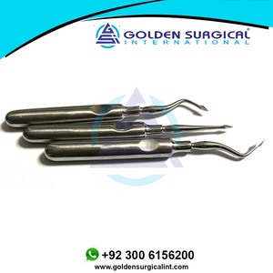 Elevador Dental de Acero Inoxidable, 3 Piezas, Elevador de Dientes, Clareador, Mango Hexagonal Curvo, Instrumento Quirúrgico para Dentistas - Product Image 6