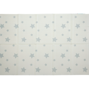 Alfombra de juego para bebés plegable de doble cara de 200x130x1cm, espuma XPE no tóxica, resistente al agua y ligera, diseño de estrellas verdes - Product Image 4