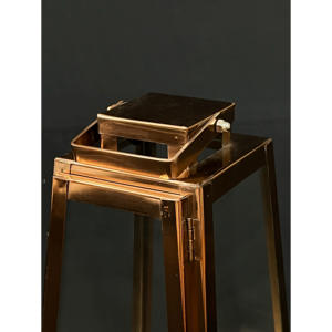 Cuivre brillant chromé métal classique fait à la main taille personnalisée trois forme carrée Offre Spéciale bougeoirs décoratifs pour la maison - Product Image 3