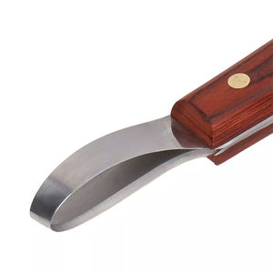 Cuchillo para pezuñas de la mejor calidad, cuchillo para recortar pezuñas de doble filo con mango de madera, cuchillos para pezuñas de animales para recortar caballos - Product Image 2
