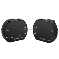 Système de monitoring intra-auriculaire sans fil rechargeable 2.4G avec microphone cravate, commutation stéréo/mono, contrôle du volume, fonction mute, suppression du bruit et LED