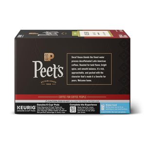 Peet's Coffee, Dark Roast Decaf Keurig K-Cup Pods, Decaffeinated Arabica Coffee - Decaf House Blend 60 Count - Product Image 3
