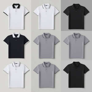 Personnalisé 100% coton pour polo respirant à manches courtes unisexe uniforme vêtement écologique tissé Logo broderie teint court - Product Image 3