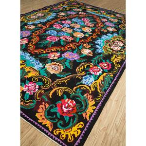 พรมขนสัตว์ลายดอกไม้ Nuray ทอมือหลายจุด ขนาด 9x12 ฟุต รูปทรงสี่เหลี่ยมผืนผ้า สำหรับบ้าน ห้องนั่งเล่น ทางเดิน ห้องโถง ห้องนอนวัยรุ่น - Product Image 2