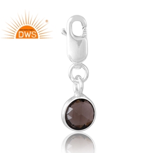 Colgante de piedras preciosas ahumadas naturales de Plata de Ley 925 más vendido, fabricante de joyería personalizada - Product Image 2