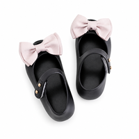 Sandales Princesse pour Enfants Sweet Academy avec Nœud, Bout Ouvert, Design Plat, Semelle Souple en PVC pour Filles