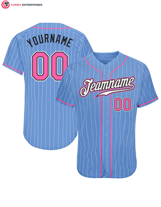 Camiseta de béisbol de poliéster personalizada, camiseta de béisbol con bordado a rayas para hombres y mujeres | Camiseta de béisbol personalizada - Product Image 4