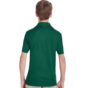 Polo Slim Fit de couleur unie personnalisé pour les jeunes, décontracté à col à deux boutons, vert - Product Image 2