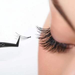 Pinces à cils de beauté personnalisées avec logo gratuit, volume noir, haute qualité, marque privée, acier inoxydable japonais durable - Product Image 2