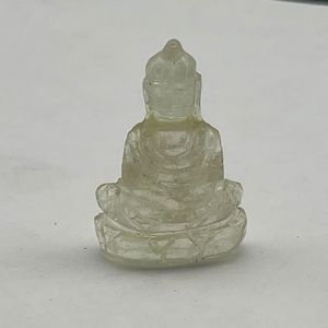 Buda de cristal del desierto libio Natural tallado raro LDG calavera tallada a mano calavera bellamente tallada calavera - Product Image 2