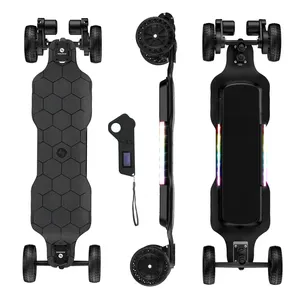 V10 3000W Two-wheel off Road Electric Skateboard with <b>Lithium</b> Battery Belt Motors & Ambient Light - Product Image 1