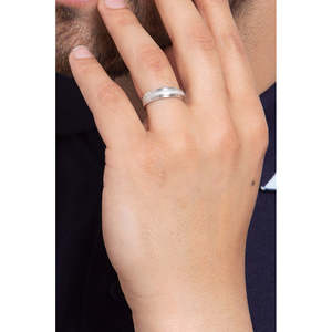 Buy Premium 925 Pure Sterling <b>Silver</b> <b>Rings</b> for <b>Men</b> Boho Style Statement Gemstone <b>Rings</b> with Oval Cut Diamond Rhodium Plated - Product Image 4