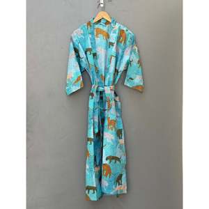 Bata Kimono de Algodón Suave, Estilo Boho, para Playa, Elegante Cubrebañador - Product Image 1