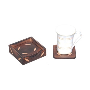 Unique Square Shape Tea Mug <b>Coaster</b> for Restaurant Customized Size 100% <b>Wooden</b> <b>Coasters</b> for Home & Office Unique Mats & Pads - Product Image 2