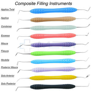 Kit d'instruments de remplissage en composite dentaire avec 10 instruments manuels en acier inoxydable pour usage dentaire professionnel - Product Image 3