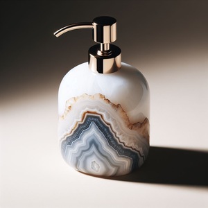 Accessoires de salle de bain en résine de qualité supérieure Distributeur de savon luxueux et plus - Product Image 4