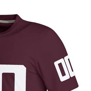 Camiseta de fútbol americano hecha a medida OEM ODM uniforme conjunto corto impreso transpirable duradero tejido de poliéster diseño de secado rápido - Product Image 5