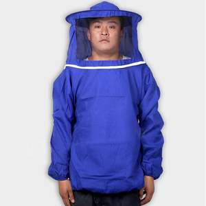 Veste de protection pour apiculture respirante à double fermeture à glissière avec voile Chapeau pliable anti-abeilles pour apiculteurs - Product Image 3
