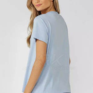 T-shirt de qualité supérieure pour femme, collection été, t-shirt uni teint, confortable - Product Image 6