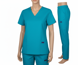 Uniforme Sanitario de Algodón Tejido para Mujer, Sin Costuras, de Alta Calidad, con Diseño de Logotipo Personalizado de Fábrica OEM para el Sector Sanitario - Product Image 3