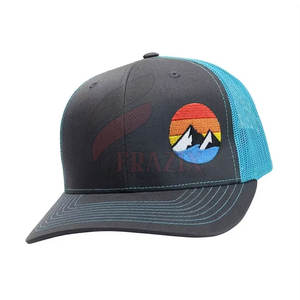 Casquette de camionneur en maille personnalisée, 5 panneaux, devant en mousse, avec fermeture à pression réglable, casquettes de camionneur en maille respirante en polyester - Product Image 6