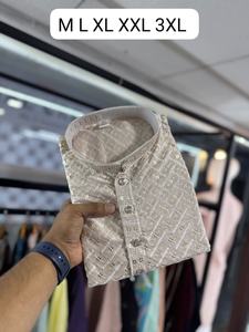 Fabricante y proveedor de kurta pajama de rayón con trabajo de Lucknowi y lentejuelas para festivales, desde Surat, al precio más bajo. - Product Image 5