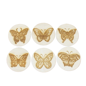 Posavasos quemado con madera cortada por láser, exportador de posavasos de madera natural, para el hogar posavasos de madera de nogal, tapetes y almohadillas para mesa de cocina - Product Image 6