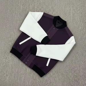 เสื้อแจ็คเก็ตเบสบอลฤดูหนาวสำหรับผู้ชายไซส์ใหญ่ ผ้าโพลีเอสเตอร์/คอตตอน สไตล์วาร์ซิตี้ รับสกรีนโลโก้ แห้งเร็ว ระบายอากาศดี ติดกระดุม ซับในผ้าฟลีซ - Product Image 3