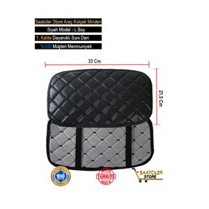 Fiat Panda nuova copertura speciale bracciolo auto in pelle con spugna capitone e ricamo nero