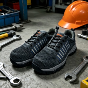 Zapatos <span class=keywords><strong>de</strong></span> Seguridad SOLID STONE CE Resistentes al Agua y al Aceite para Hombre, con Puntera <span class=keywords><strong>de</strong></span> Acero y Protección Antipinchazos para Trabajos Químicos en Garajes - Product Image 1