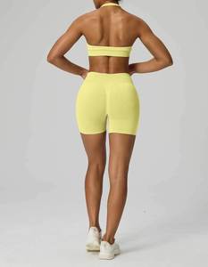 Conjunto elegante de fitness de punto de cintura alta para mujer, ropa deportiva para gimnasio, ropa de yoga, ropa deportiva para ejercicio y entrenamiento diario - Product Image 2