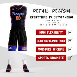 Ensemble d'uniformes de basketball personnalisés de haute qualité, respirants, vente en gros de vêtements de sport avec différentes couleurs et logo imprimé - Product Image 3