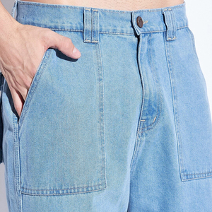 Conjunto de Pantalones Vaqueros de Mezclilla para Hombre, Estilo Único, Cintura Media, 100% Algodón, con Cordón Ajustable - Product Image 6