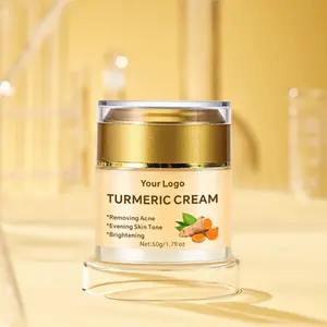 Brighten Cream for Face Organic Turmeric Face Cream Lotion Moisturizing Facial Dark Wrinkle Brightening Antiaging Cream Product