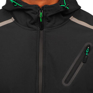 2024 nouveauté hommes décontracté Softshell veste d'hiver de haute qualité imperméable coupe-vent à capuche fermeture éclair sur mesure 100% tissu - Product Image 5