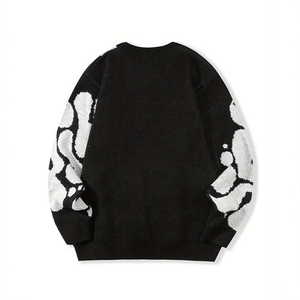 Winter Knitted Pullover Men Sweater Slim Fit Warm 100% Cotton Front Long Sleeve Casual Soft Fashion Round Neck Jumper - Product Image 4